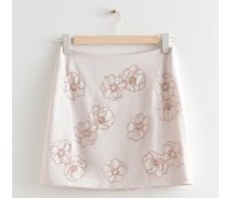 Strukturierter Minirock - Beige