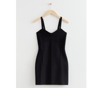 Träger-Minikleid mit Herzausschnitt - Schwarz