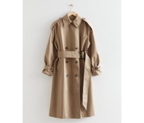 Trenchcoat mit Breitem Gürtel - Beige