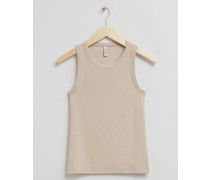 Körpernahes Tanktop Aus Jersey - Beige