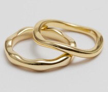 Wellenförmige Ringe im Set