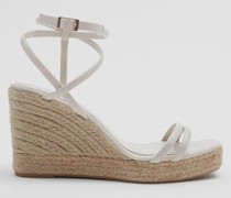 Espadrille-Sandalen Aus Leder - Weiß