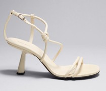 Sandalen mit Absatz Und Knotendetail - Weiß