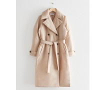 Wattierter Trenchcoat - Beige