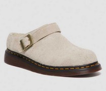 Isham Faux Shearling Lined Wildleder Mules in Creme