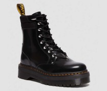 Jadon II Hardware Leder Plateau Stiefel in Schwarz