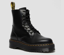 Jadon Plateau Stiefel, Leder in Schwarz