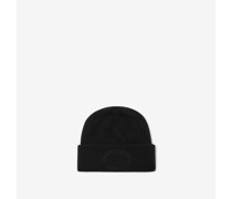 Kaschmir-Beanie mit Eichenblatt-Ritteremblem
