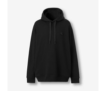 Baumwoll-Kapuzenpullover mit Kristall-Ritteremblem