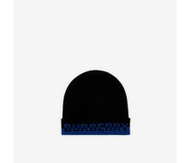 Kaschmir-Beanie im Intarsienstrick