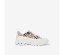 Arthur-Sportschuhe aus Vintage Check-Baumwolle und Leder