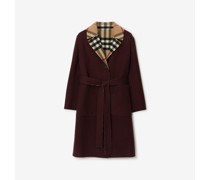 Wendbarer Wollmantel mit Check