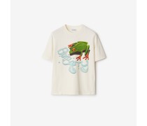 Baumwoll-T-Shirt mit Froschmotiv