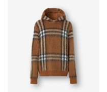 Kapuzenpullover aus Woll-Mohair-Mischung im Exploded Check-Design