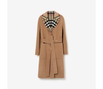 Wendbarer Wollmantel mit Check