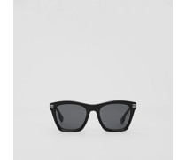 Eckige Sonnenbrille mit Logodetail