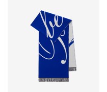 Woll-Seiden-Schal mit Logo