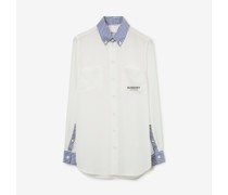 Seidenbluse mit Streifendetails