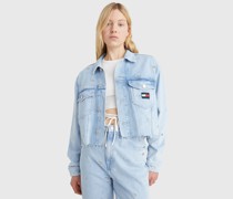 Oversized Cropped Fit Jeans-Truckerjacke