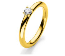 Solitärring mit Diamantbesatz