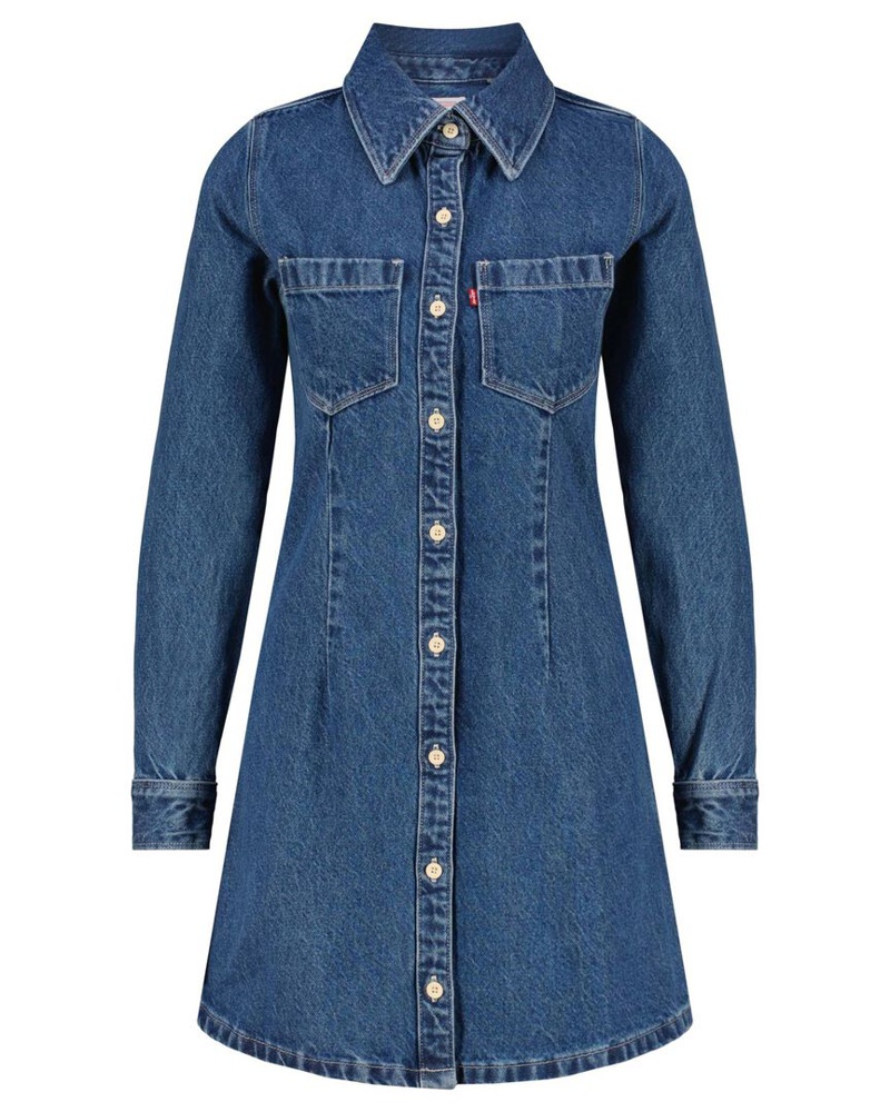 Levi's Damen Jeanskleid SABINE MINI DRESS MID MARBLE