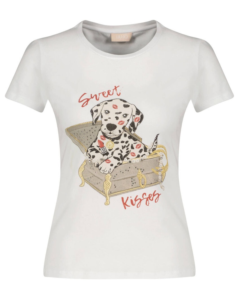 Liu Jo Damen T-Shirt DALMATIAN