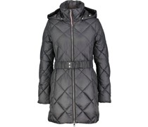 Steppmantel mit Kapuze ELEVATED BELTED QUILTED COAT