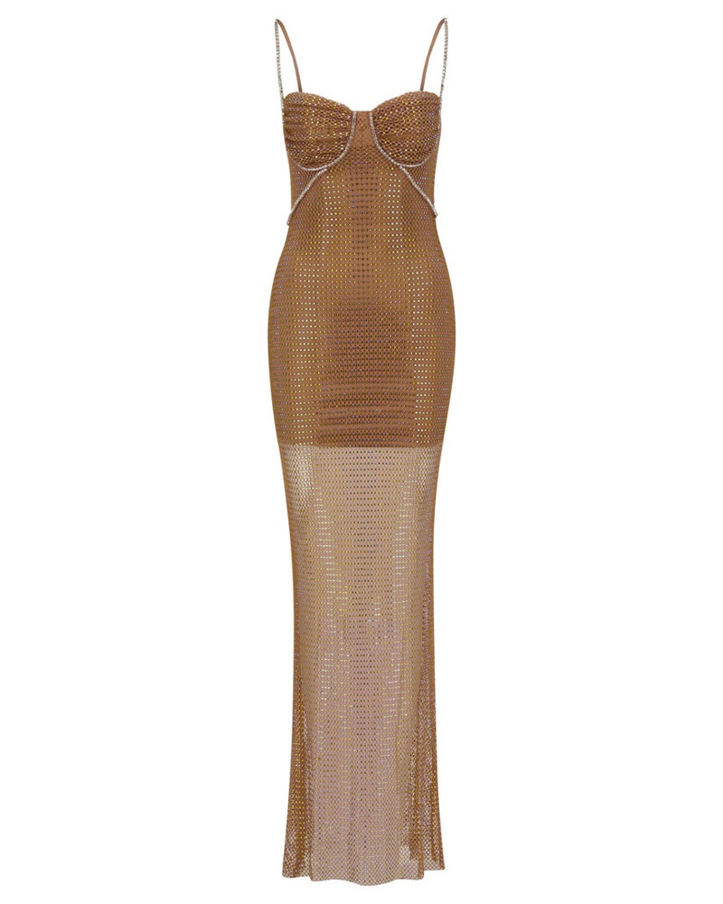 Self-Portrait Damen Abendkleid HOTFIX FISHNET Self-Portrait Damen Abendkleid HOTFIX FISHNET