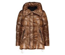 Daunen-Steppjacke mit hohem Kragen