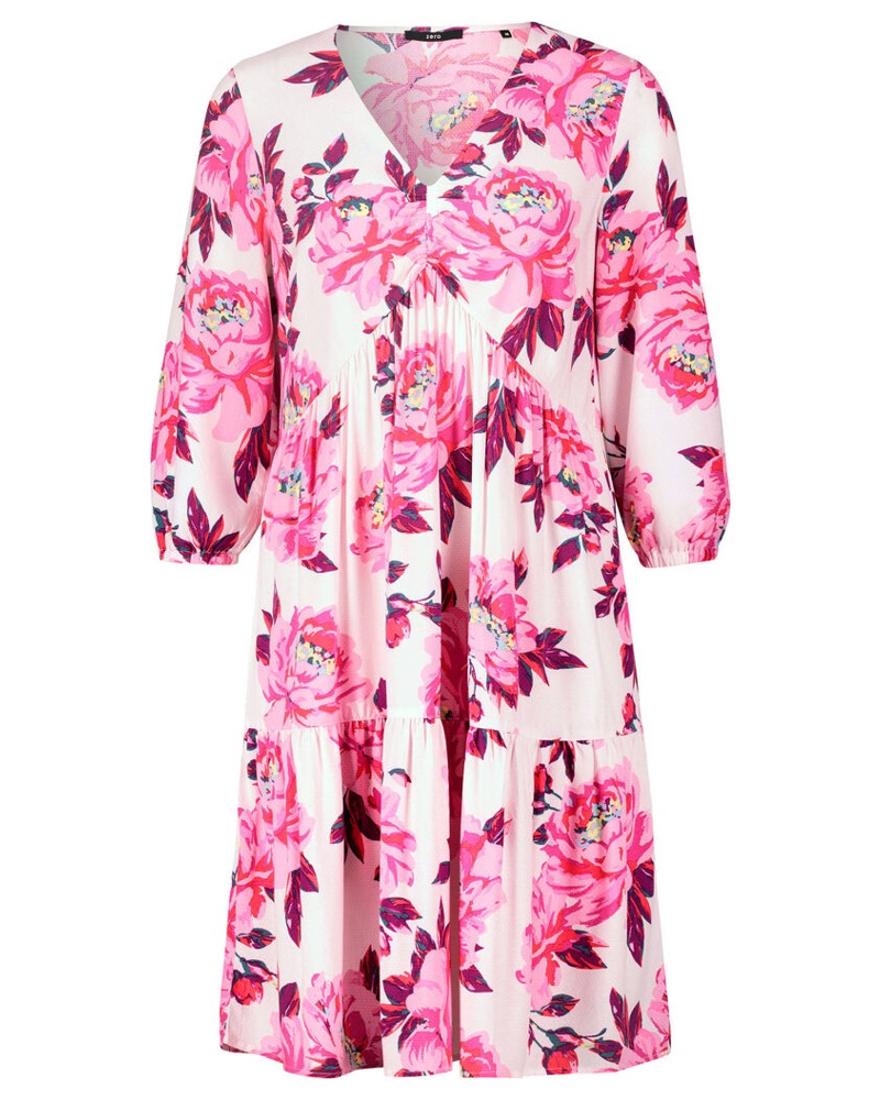 ZERO Damen Blusenkleid mit Blumendruck