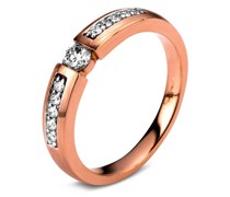Solitärring mit Diamantbesatz