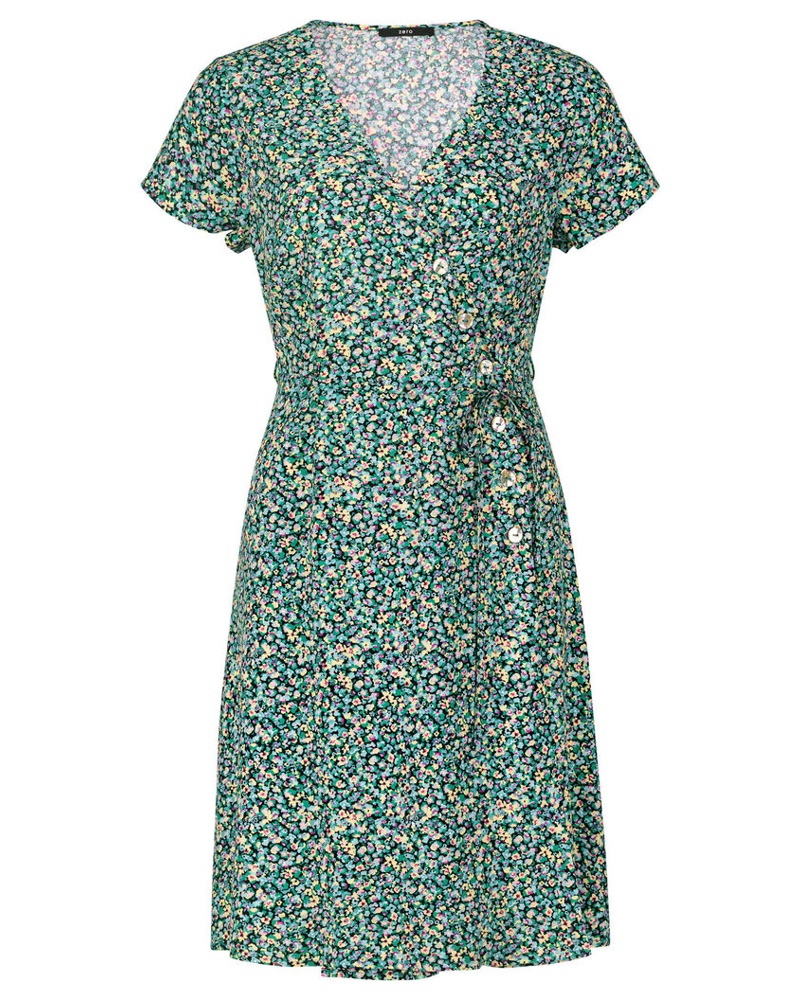 ZERO Damen Minikleid mit Wickeloptik