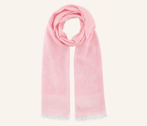 Schal Schal mit Baumwolle in Rosé