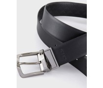 Gürtel aus bedrucktem Leder und Glattleder