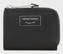 Asv Mini-portemonnaie mit Rundum-reißverschluss aus Organischem Leder