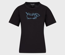 T-Shirt aus organischem Jersey mit dem Serien-Print „We love dogs #23“