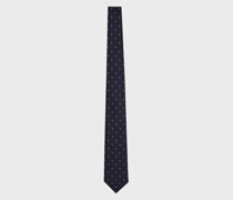 Krawatte aus Reiner Seide mit Mikro-punkten In Jacquard-stoff-verarbeitung