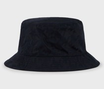 Maxi-Fischerhut aus Nylon-Jacquard mit großem Hahnentrittmuster