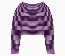 Cropped-pullover In Cape-optik aus Ottoman-gewebe