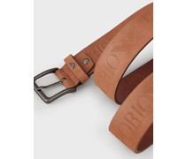 Gürtel aus Nubukleder mit Lettering in Relief-Optik