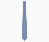 Krawatte aus Reiner Seide mit Allover-adler-jacquard