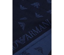 Schal aus Wolle mit Allover-Jacquard-Adler