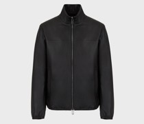 Blouson mit durchgehendem Reißverschluss aus Semianilin-Lammnappaleder