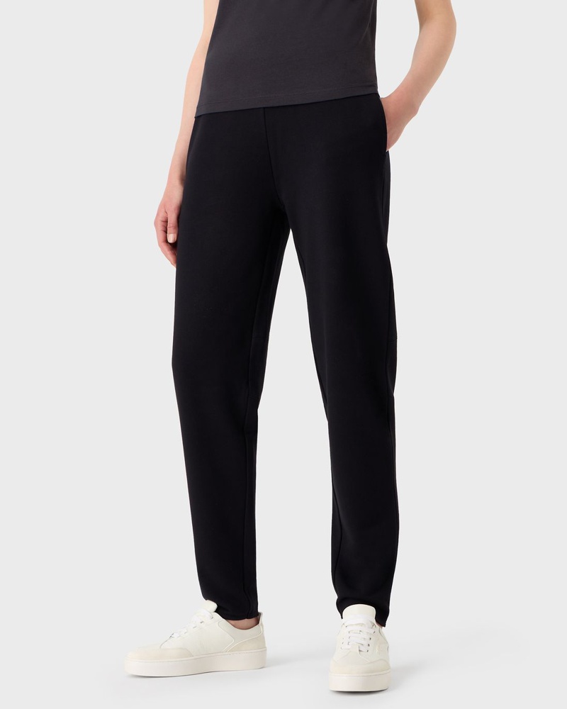 Emporio Armani Damen Armani Sustainability Values Bio-Frotteehose mit elastischem Bund