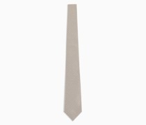 Krawatte aus Reiner Seide mit Optischem Mikromuster-jacquard