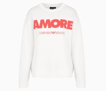 Sweatshirt aus Bio-jersey mit Amore-asv-aufdruck