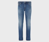 Slim Fit Jeans j06 aus Komfort-denim In Bleached-optik