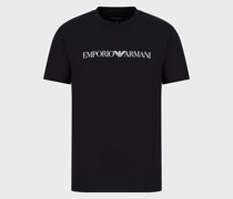 T-shirt Aus Pima-jersey mit Logo-print
