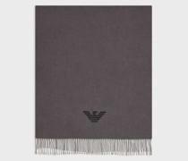 Schal mit Fransen und Adler-print