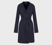 Beachwear Hemdblusenkleid aus Popeline mit Schärpe